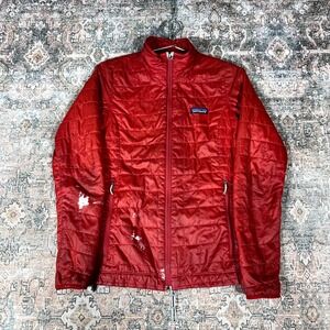 Patagonia Nano Puff Jacket Womens XS Red Puffer Full-Zip Quilted Gorpcore Hiking